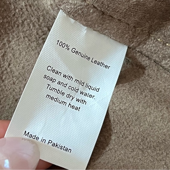 Jakett Meryl Washed Leather Utility Jacket Sage Green Size L - Picture 9 of 10